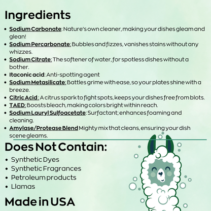 Unscented PVA Free Dish Washer Tabs